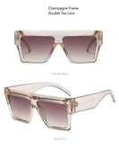 Rectangle Sunglasses Luxury Brand Gradient Lens